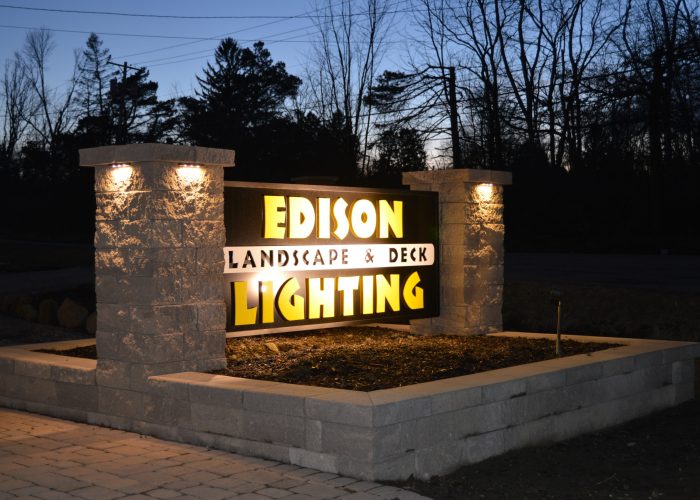 Edison Landcape and Deck Lighting Sign