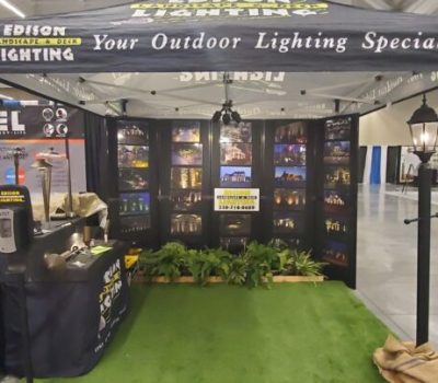 Edison lighting booth at a convention